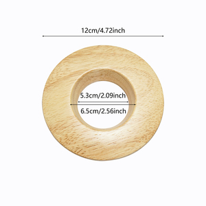 1 pezzo di fabbrica di faggio gocciolatore ad anello in legno per caffè con filtro a tazza supporto ad anello rotondo ripiano filtrante per tutte le <span class=keywords><strong>dimensioni</strong></span> tazze - Product Image 5