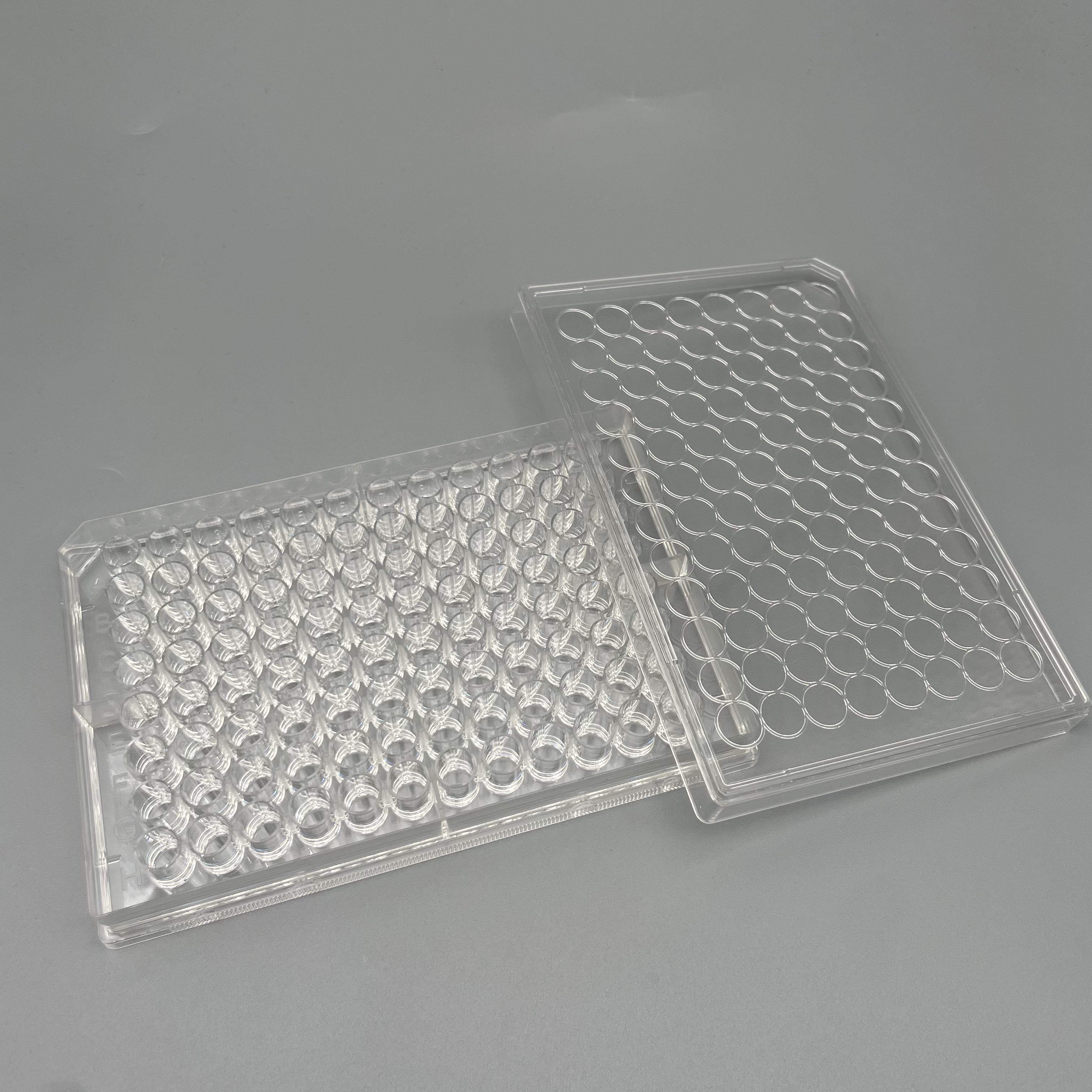 Горячая Распродажа Чистый Прозрачный квадратный плоский низ с крышкой 96 скважин для обработки ткани клеточный культиватор