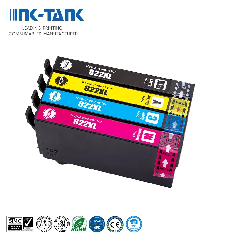 Tinta-TANK T 822 XL T822 822XL Warna Premium Cartridge IJ Tinta Inkjet Kompatibel untuk Epson Tenaga Kerja Pro Printer WF-3820