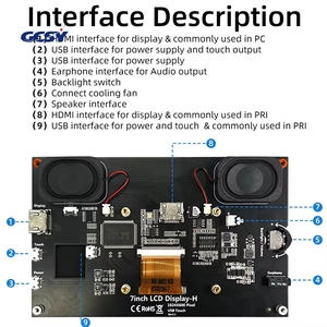 MPI7007-Bラズベリーパイ<span class=keywords><strong>7</strong></span>インチIPS 1024*600 LCDディスプレイモジュール容量性タッチスクリーンスピーカー付き - Product Image 5