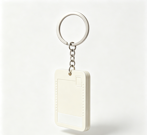 Transparent Acrylic Photo Keychain Rectangular Snap-in Key Ring Custom <b>Picture</b> Frame Pendant - Product Image 3