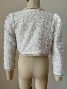 Vêtements pour filles, veste boléro à manches longues, haut court, cardigan, tenue assortie pour fête, robe pour <span class=keywords><strong>fille</strong></span>, manteaux, printemps ou été personnalisés - Product Image 2