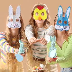 Décorations et fournitures de fête, masques de cosplay en forme de lapin, œuf, poussin, souris, masques de Pâques pour accessoires de photomaton, jouet pour enfants - Product Image 1