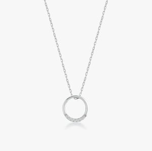 Inspire gioielli all'ingrosso personalizzato diamante cerchio collana ciondolo incidere Cubic Zirconia anello collana moneta vuota - Product Image 5