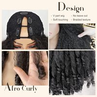 Perruques Synthétiques X-TRESS 20 Pouces V-Partie Classiques Bouclées Printanières Volumineuses pour Femmes Noires Crépues et Longues