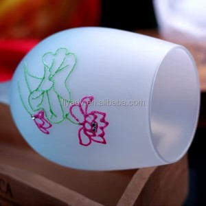 Calici in Cristallo Decorativi per Vino <span class=keywords><strong>Rosso</strong></span>, Bicchieri da Vino Dipinti a Mano con Motivo a <span class=keywords><strong>Ragno</strong></span> e Dettagli Neri per Ristoranti - Product Image 2