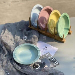Assiette plate ronde en porcelaine série couleur française <span class=keywords><strong>LE</strong></span>, 15 cm, passe au micro-ondes, motif uni, bol pour chat, bol à fruits, emballage cadeau - Product Image 5