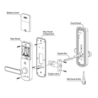 Elock ES230F Tuya WiFi APP/TTlock App SMARTLOCK puerta electrónica inteligente aleación de aluminio cerradura inteligente