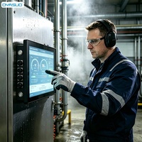 DYASUO Panel PC Industrial de Aleación de Aluminio, Totalmente Impermeable IP66 y Resistente al Polvo, de 15, 17, 19, 21.5 Pulgadas, Sin Ventilador, Táctil Integrado, WiFi6, para Entornos Hostiles
