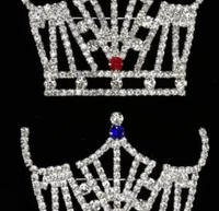 King Queen Pageant Strass Broche Couronne Pins pour Mariages Fêtes Fiançailles Idée Cadeau De Luxe