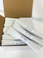 Prêt à expédier – Écologique – 44 bâtonnets de nettoyage blancs standard – 48 paquets dans une boîte de présentation standard – Tiges de nettoyage en coton de 6 pouces