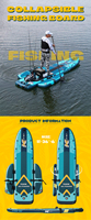 Nuevo producto Tabla de pesca E-fin Estable Plegable Inflable Pesca Kayak SUP Board