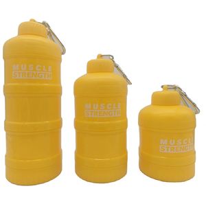 Fonwhy - Contenedor Portátil Personalizado de Plástico de 3 Capas Apilable Multifunción para Proteína en Polvo, Gimnasio, Viajes, con Embudo y Llavero - Product Image 1