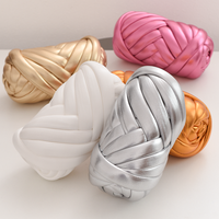Fil fantaisie géant 100 % polyester métallisé brillant teint en masse 250g, direct usine, pour couverture tricotée à la main, lit pour animaux de compagnie et artisanat