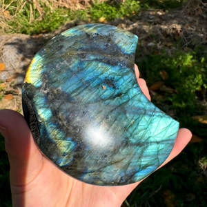 Luna de Labradorita, Cristal Natural Pulido, Tallado de Luna, Adorno para el Hogar, Decoración de Feng Shui, Regalo Artesanal, Venta al por Mayor - Product Image 2