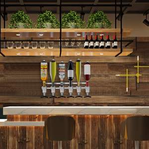 6 בקבוקים רכוב קיר משקה קוקטייל - Product Image 6