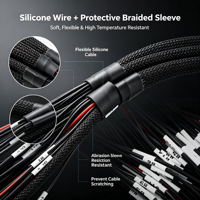 Kabel Penyeimbang Baterai Lipo 12S 14S 16S Over Moulding MX3.0 16pin 18pin untuk Pengisi Daya Aksesoris Baterai Lithium