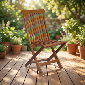 Chaise de salle à manger pliable en bois massif et cuir véritable, design moderne, dossier solide, garantie 2 ans, idéale pour l'école, le salon et la chambre à coucher - Product Image 1