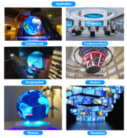 Écran sphérique modulaire à LED Circulaire Affichage sphérique à 360 degrés Conception d'entretien avant