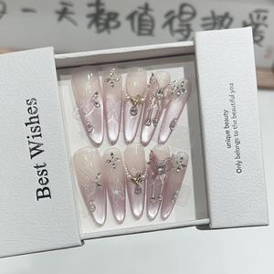 <span class=keywords><strong>Uñas</strong></span> Postizas Hechas a Mano, Diseño Elegante <span class=keywords><strong>de</strong></span> Estilete, Juego <span class=keywords><strong>de</strong></span> 10 Piezas en Diferentes Tamaños, <span class=keywords><strong>Uñas</strong></span> Artificiales al por Mayor - Product Image 5