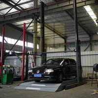 Plateforme de stationnement de véhicules à 2 poteaux et trois étages, certifiée CE, pour berlines et SUV, disponible en extérieur, directement de l'usine