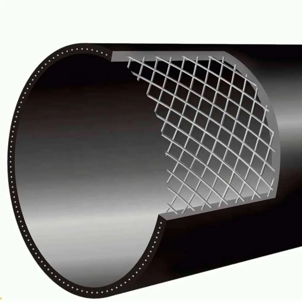 Tubi e raccordi compositi in termoplastica rinforzata con filo di acciaio (HDPE) per condutture per acque reflue sotterranee/tubi in hdpe
