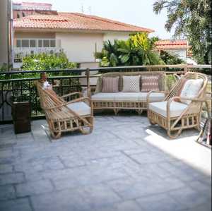 Nouveauté Ensemble de meubles modernes et luxueux en rotin pour l'extérieur Mobilier de jardin Patio Jardin Ensemble de canapés en rotin naturel avec table centrale - Product Image 6