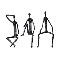 Gli ornamenti su ordinazione classici del ghisa del ritratto del ritratto dell'uomo di pensiero hanno messo la statua moderna del metallo