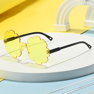 Children Sunglasses for Boys Girls Summer Outdoor Beach <b>Sun</b> Protection Cute Petal Frame <b>Shades</b> - Product Image 1