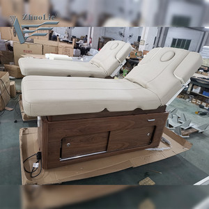 Muebles de salón de belleza, cama cosmética, cama de Spa de belleza de lujo, mesa de masaje seca eléctrica de 3 motores, silla de masaje de cuerpo completo, cama Facial - Product Image 3