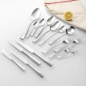 Ventes chaudes, restaurant, ensemble de couverts en argent bon marché, cuillères à dîner, fourchettes et couteaux, acier inoxydable, polissage miroir, <span class=keywords><strong>occasion</strong></span> de mariage - Product Image 6