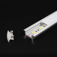 Profilé en aluminium extrudé ALU2308 23,2 mm * 8 mm pour bande LED, avec diffuseur et rail pour éclairage à bande LED