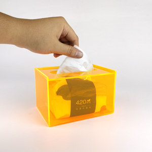 Custom Printed Tissue Holder Indoor Square Toilet Paper Acrylic Tissue Box