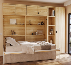 <span class=keywords><strong>Cama</strong></span> Plegable Moderna Hecha a Medida con Escritorio y Armarios de Almacenamiento - Product Image 4