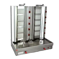 Machine à kebab au gaz en acier inoxydable à trois/quatre/cinq têtes, gril à shawarma automatique, écologique, pour restaurants et hôtels modernes
