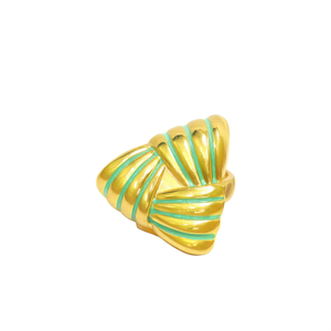 Fashion <b>Rings</b> 316L Stainless Steel PVD Gold Plating Sustainable Resistant Design Statement Jewelry - Product Image 2