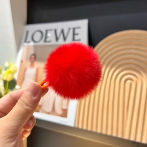 Mignon réel Rex lapin fourrure pompons enfants coloré pince à cheveux avec petite belle fourrure douce <span class=keywords><strong>Mini</strong></span> boule pince - Product Image 3