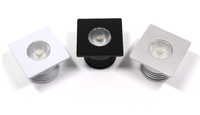 Mini spot carré encastré à led 24v 1w 2w 3w, spot de mise au point pour armoire, blanc chaud haute cri95