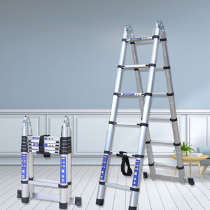 Échelle télescopique double en alliage d'aluminium de style industriel pour l'ingénierie et l'usage domestique - Product Image 1