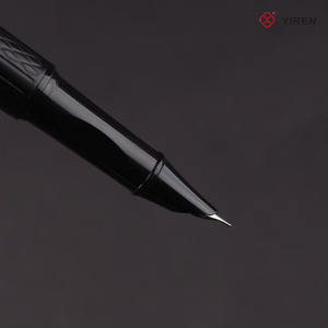 Yiren लक्जरी नई काले क्लासिक मैट काले उपहार पेन कस्टम लोगो कार्यालय व्यवसाय प्रचार धातु फव्वारा पेन - Product Image 6