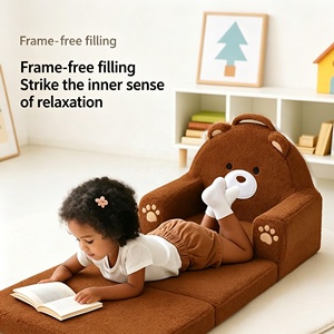 Canapé-lit pliable <span class=keywords><strong>2</strong></span>-en-1 de style princesse de <span class=keywords><strong>luxe</strong></span> pour enfants, en éponge compressée, pour salon, pour tout-petits, inclinable, pour dormir – Vente chaude directe usine - Product Image 6