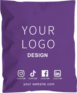 Bolsas para herramientas listas para enviar con logo, sobres de polietileno para envíos de productos capilares, morado oscuro, 32x40cm, garantizadas. - Product Image 1