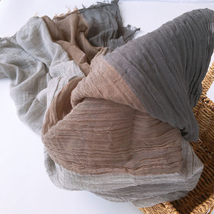 Nueva llegada de gran tamaño Hijab bufanda de algodón doble estiramiento venta al por mayor de lujo de color liso algodón Capital Hijab - Product Image 3