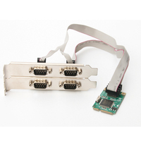 Tarjeta de serie RS232 Mini PCIe PCI Express, 4 puertos, con controlador MCS9904