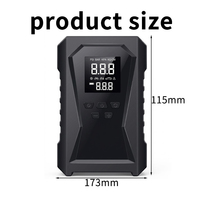 Compresseur d'air sans fil 12V avec démarreur de batterie, manomètre numérique, pompe à air monocylindre pour voiture, vélo, moto et ballons
