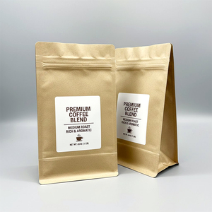 Sacs à café en papier kraft personnalisés <span class=keywords><strong>de</strong></span> 12 oz, 250 g, 500 g avec valve, emballage biodégradable pour grains <span class=keywords><strong>de</strong></span> café brun - Product Image 5