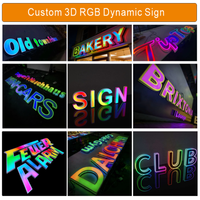 Letras LED RGB 3D Personalizables, Letrero Luminoso a Todo Color Programable, Letras de Canal Resistentes al Agua IP65 para Fachadas de Tiendas, Centros Comerciales y Hospitales