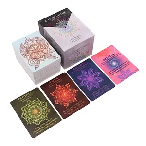 Personalizado Alta Qualidade Positiva Afirmação Cartões Impressão Tarot Oracle Criança Bloom E Bliss Afirmação Cartões Com Guia