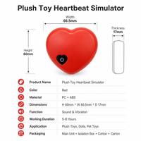 Elektronischer Herzschlag-Vibrations-Hundesimulator Herzschlag-Stofftier für Hunde Angstlinderung und Beruhigungshilfe für Haustiere