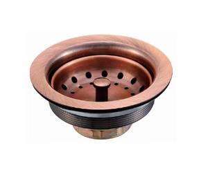 Panier d'égouttage <span class=keywords><strong>pour</strong></span> évier au fini cuivre antique OEM LB-9100D SS304/430 1mm avec capuchon en alliage <span class=keywords><strong>de</strong></span> zinc <span class=keywords><strong>pour</strong></span> cuisine et <span class=keywords><strong>salle</strong></span> <span class=keywords><strong>de</strong></span> <span class=keywords><strong>bain</strong></span> - Product Image 1